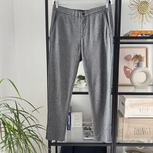 Zara Grey Black Houndstooth Slim Fit Stretch Adjustable Waist Pants Men’s Medium